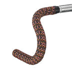 Fully wrapped BTP Woven Bartape - Digi Path on drop bars, highlighting its vibrant and eye-catching woven construction