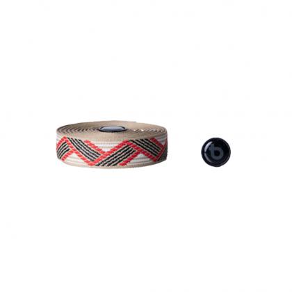  A black and red striped bike handlebar tape