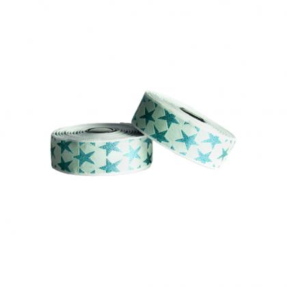  BTP star aqua bike handlebar tape rolled in adorned with star patterns