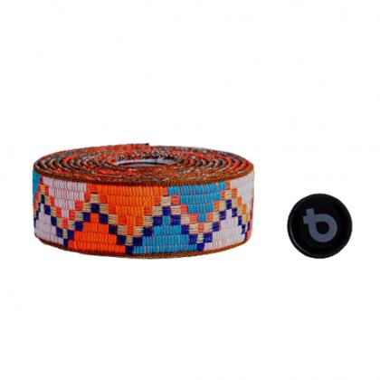 vibrant beaded bicycle bartape featuring a brown and pink design, perfect for a summer vibe.
