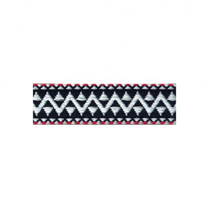  Bicycle handle featuring a red, white, and blue patterned bartape labeled BTP Woven Bartape-KLD White/Blue/Red