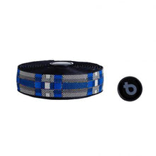 bike handlebar tape,showcasing BTP Woven Bartape in tartan blue design