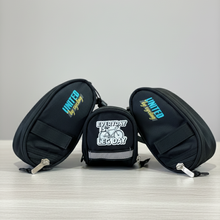 Compact bike saddle bag with YKK zipper and reflective bands