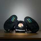 Compact bike saddle bag with YKK zipper and reflective bands