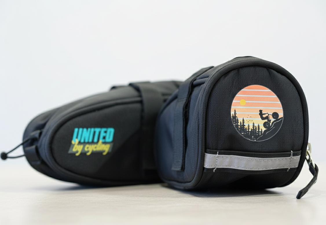 Cycling saddle bag for daily essentials and bikepacking