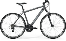 Shop Merida Crossway 10 V - Dark Silver Hybrid Bike