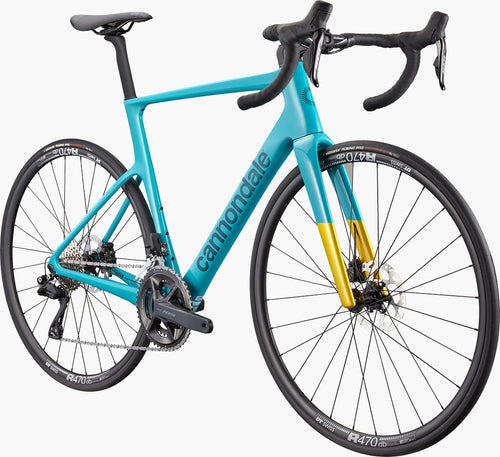 Cannondale SuperSix EVO 3 Ion Blue aero race bike side profile