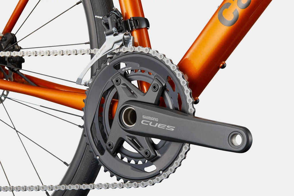 Cannondale Synapse 2 Tiger Eye rear wheel and drivetrain close-up