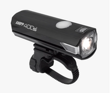 Cateye AMPP 400 S front view, highlighting the 400 lumen OptiCube lens.