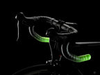 Neon green leather touch cycling handlebar tape