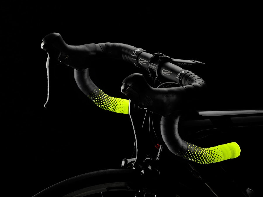 Neon yellow leather touch cycling handlebar tape