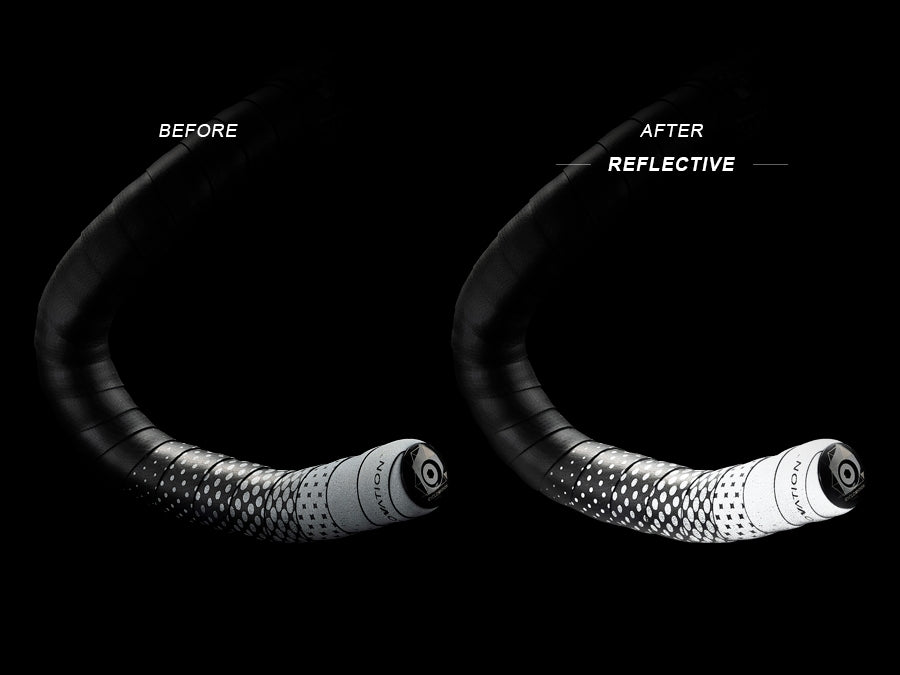 Reflective cycling handlebar tape with gel padding
