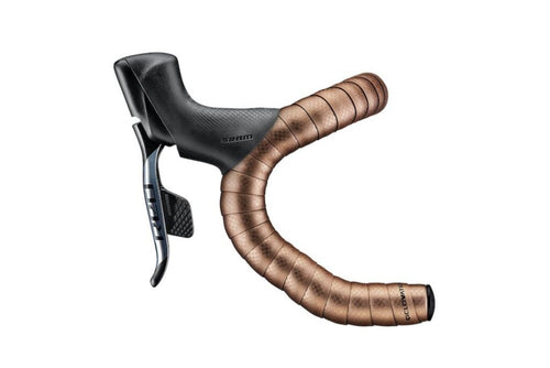Ciclovation Poly Touch Advanced Bar Tape in Champagne with Vapor Metallic checkerboard pattern.