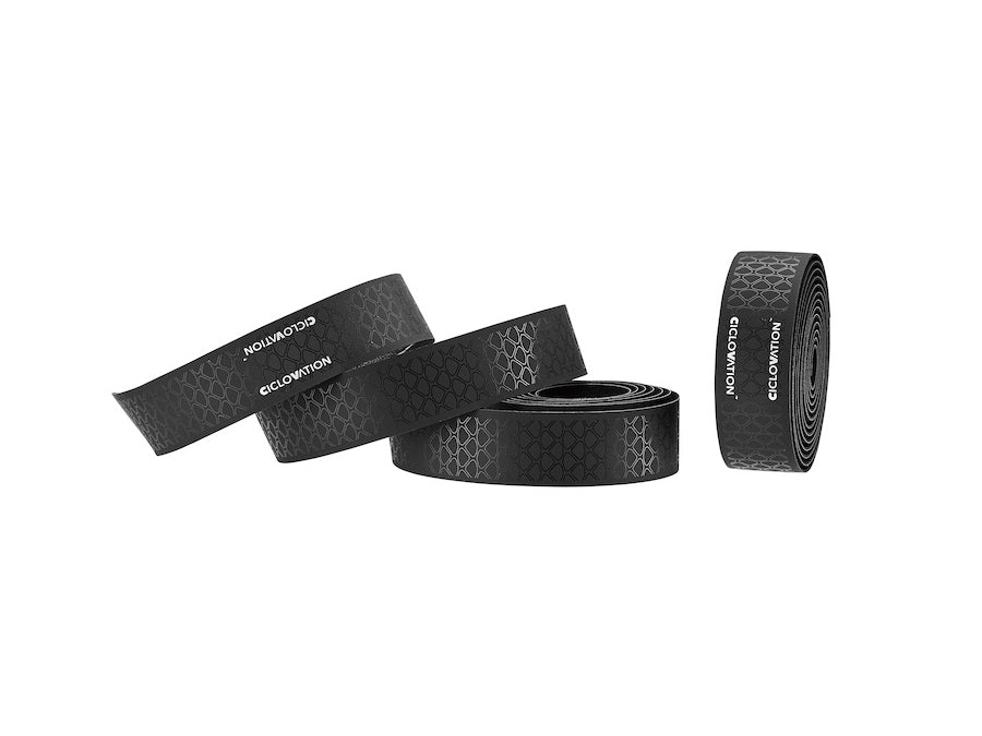 High-grip black bike handlebar tape by Ciclovation