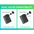 Cycplus AS2 Ultra rechargeable electric pump with Presta and Schrader compatibility