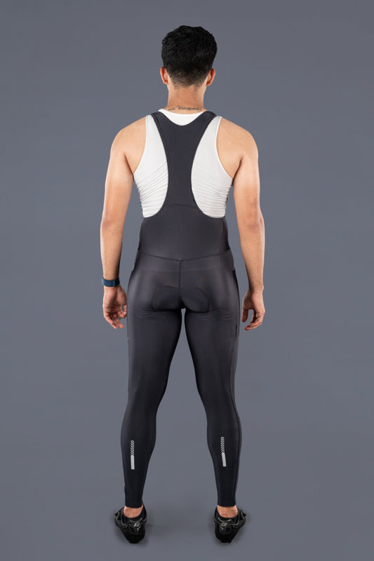 Apace Mens Cycling Bib Full Tights Gel Padded Nightrider