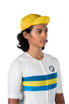 Women wearing Yellow Hustle Unisex Cycling Cap