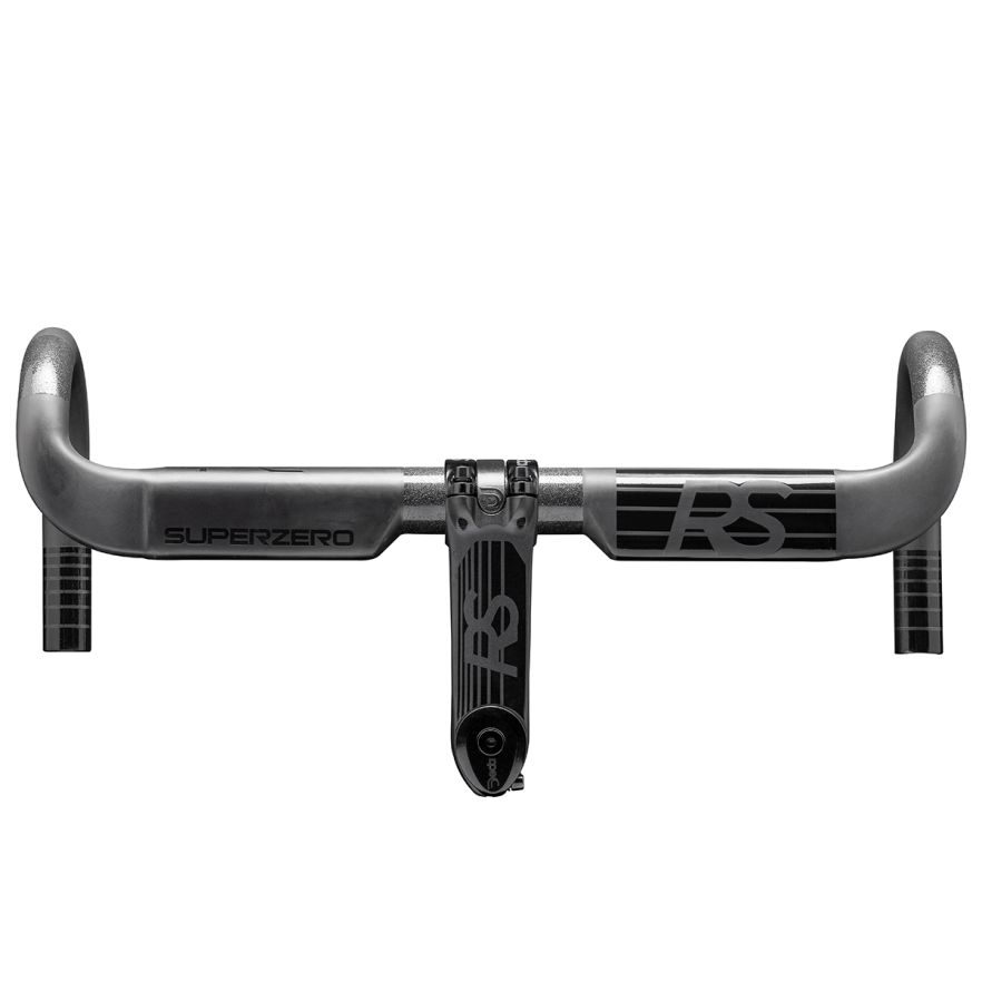 Polish on black finish Deda Superzero RS aero carbon handlebar

