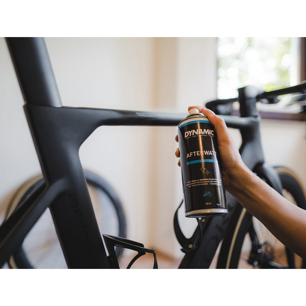 Dynamic AfterWatt cleaner for cycling equipment and fitness gear