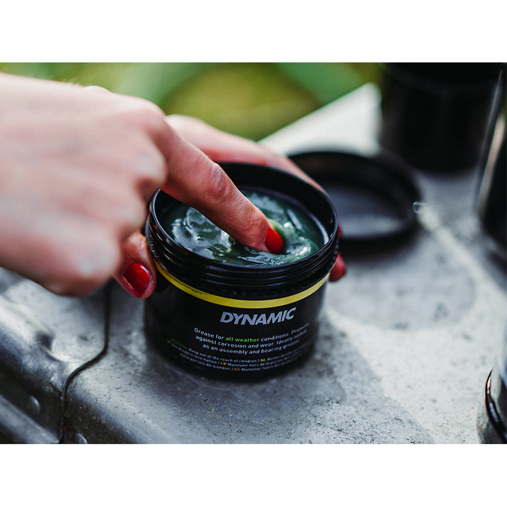 Dynamic All Round Grease being applied to bike bolt for assembly

