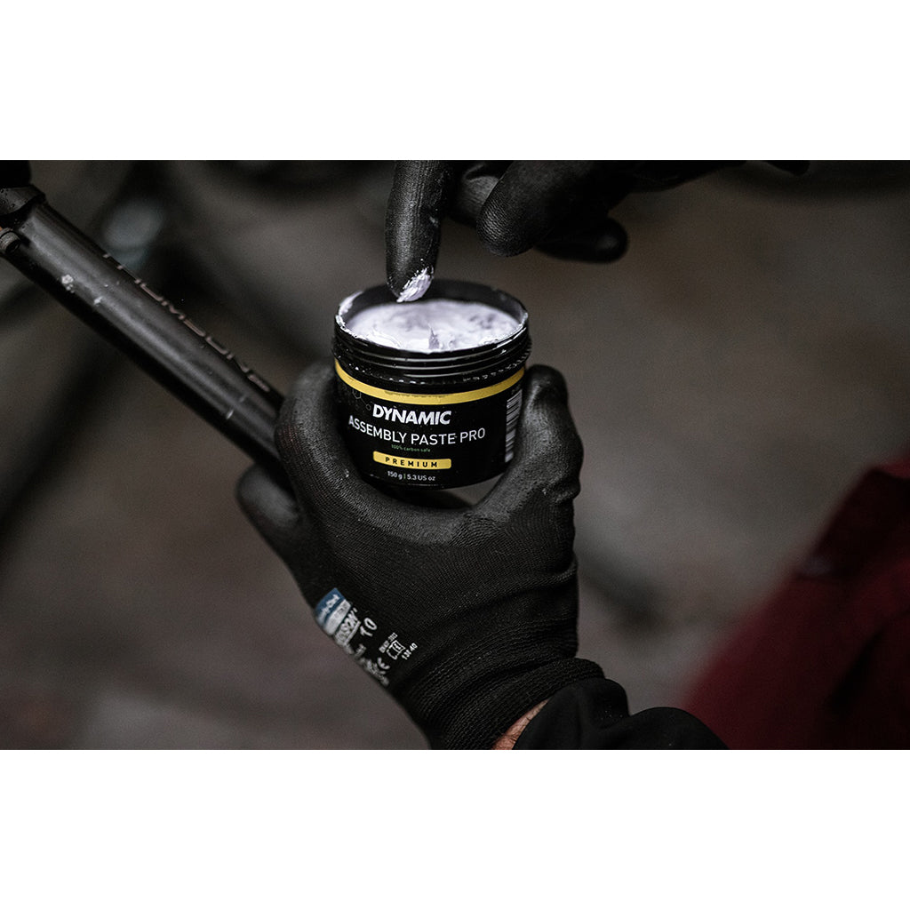 Dynamic Assembly Paste Pro used by a professional bike mechanic