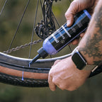 Dynamic Barkeeper sealant sealing a large 7mm puncture on a bike tire