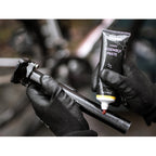 Dynamic Carbon Assembly Paste preventing slipping on a bicycle handlebar

