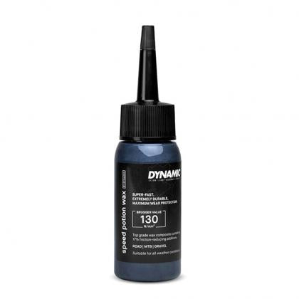 This image shows the 50ml bottle of Dynamic Speed Potion Wax, a premium performance chain wax.

