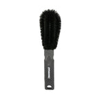 A durable nylon bristle brush designed for removing grime from bicycle wheels.

