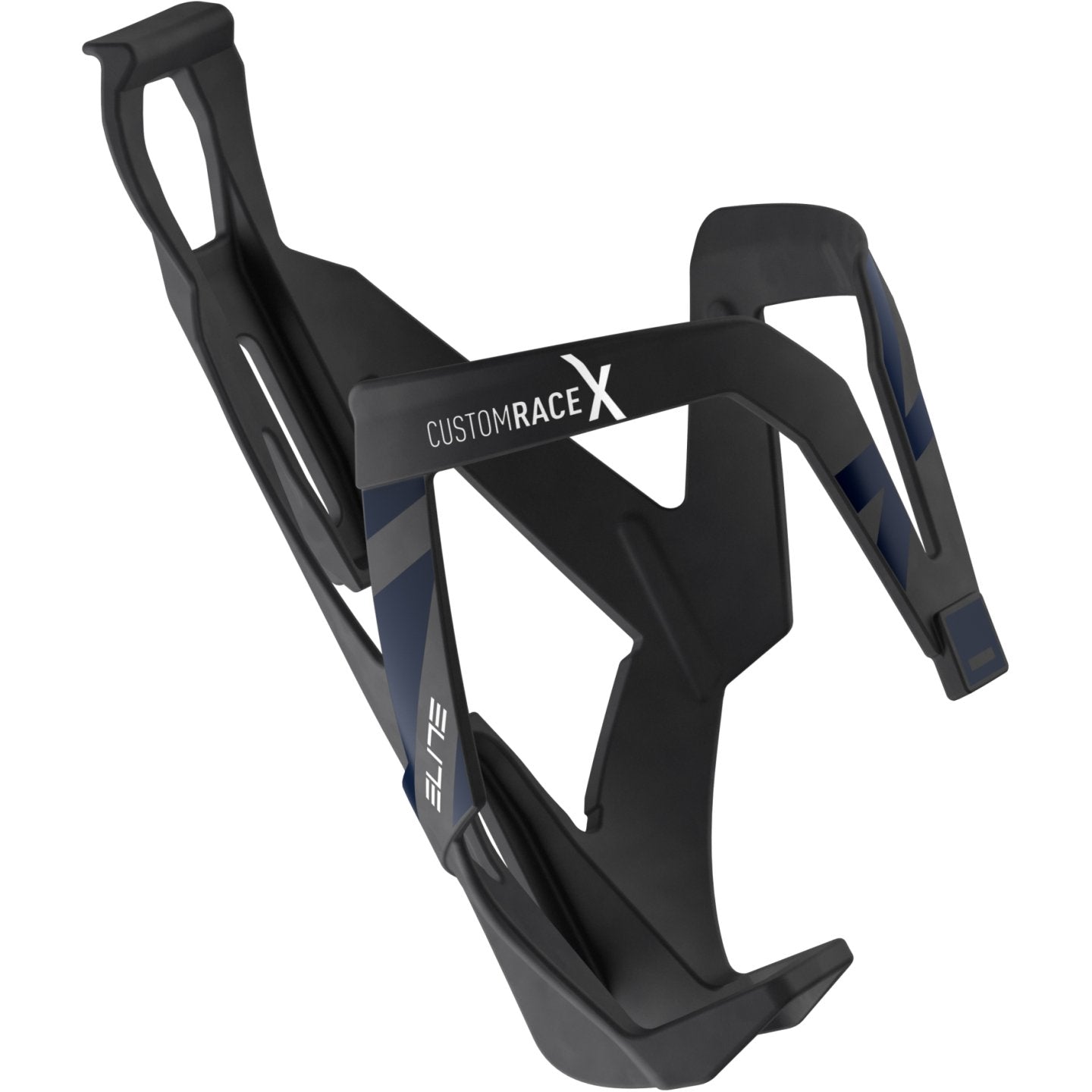 Elite Custom Race X bottle cage black blue soft touch lightweight