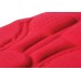  Close-up of a red cushion's red, showcasing its texture and color against a black background of Endura Xtract Gel Bibshort II.
