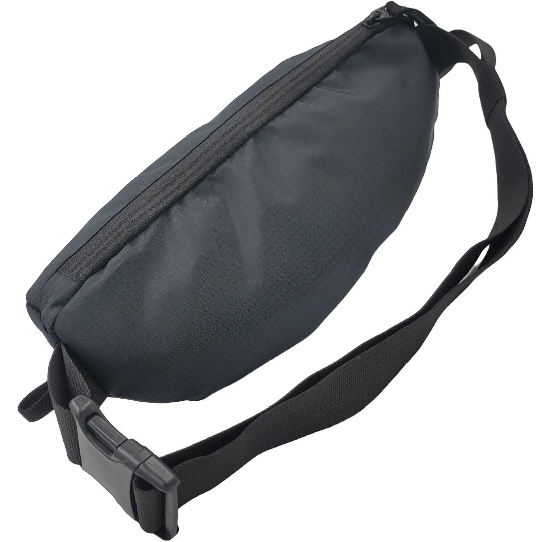 Durable sports waist bag with secure zippers and buckles