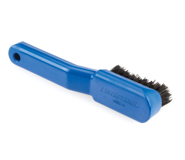 The unique, contoured shape of the Park Tool GSC-4, allowing access to hard-to-reach areas.