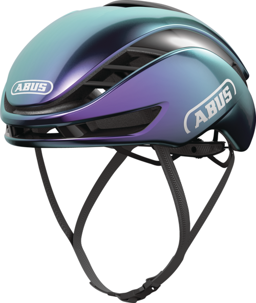 ABUS aero road bike helmet shiny purple
