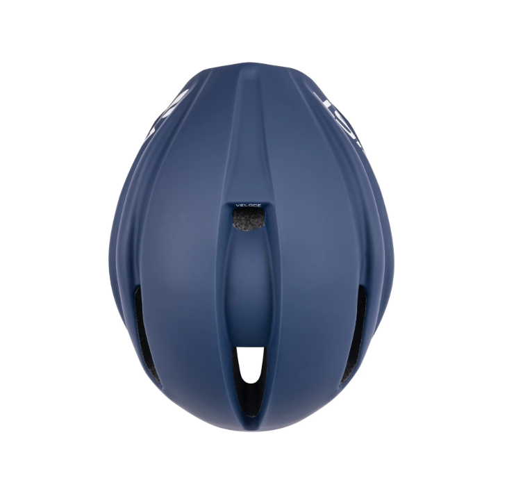 Blue Gist Veloce helmet featuring the word "Gist" prominently displayed on its surface