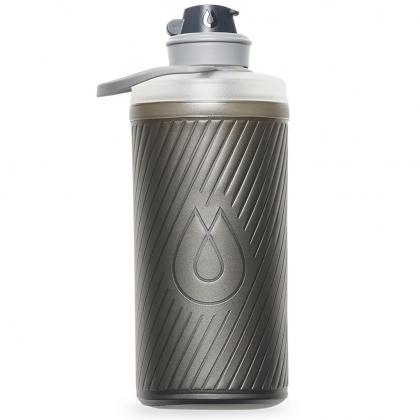 Hydrapak Flux 1L Flexible Bottle in Mammoth Grey – perfect for hiking and running

