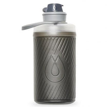 Flexible Hydrapak 750ml bottle compressed for compact storage  ideal for trail running


