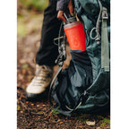 Hydrapak Flux Bottle Fitting in a Backpack Pocket (Redwood, 750ml).
