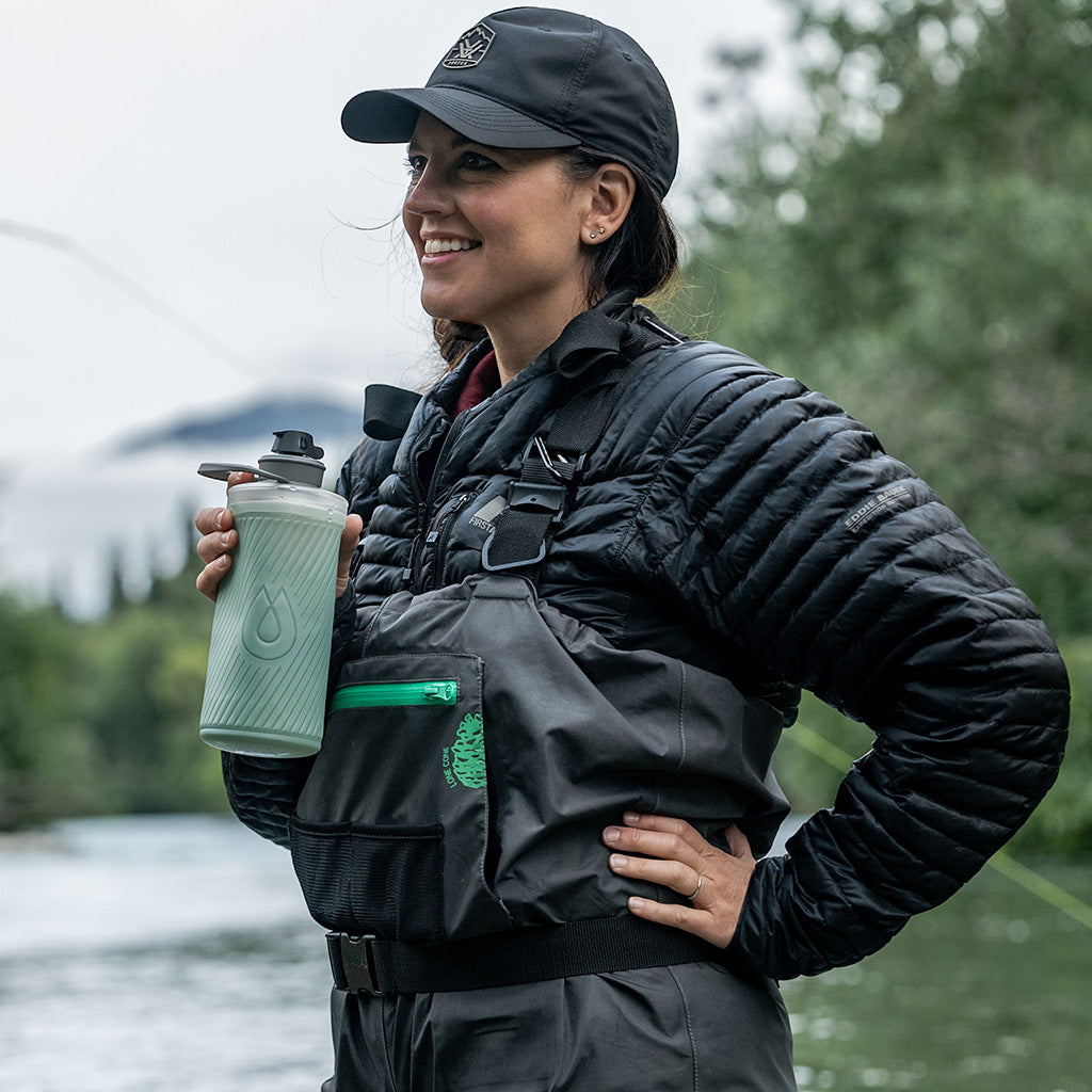 Compact and light: The Hydrapak Flux 1L in Sutro Green

