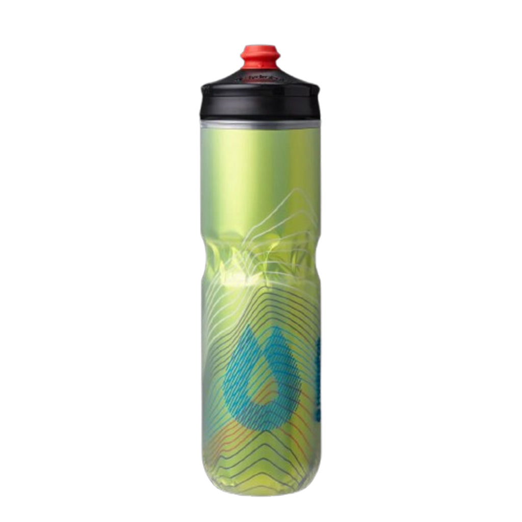 Hydrapak Polar Surge Ascent bottle yellow in bike cage