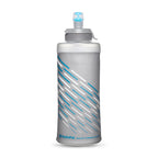 "Flexible Hydrapak Skyflask IT Speed insulated bottle (500ml) demonstrating its packability."
