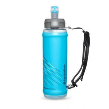 "Malibu Blue Hydrapak Skyflask Speed 350ml handheld bottle, showcasing its vibrant color."
