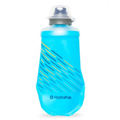 Malibu Blue Hydrapak Softflask, 150ml, showcasing its vibrant color and compact size.
