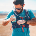 Flexible Malibu Blue Hydrapak Softflask (150ml), designed to mold to your pocket and minimize bulk.