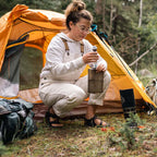 See how the 1-liter Hydrapak Stow in Mammoth Grey folds down to become a minimalist essential for any trekking or cycling adventure in the region.