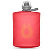 Showcasing the foldable design of the 500ml Redwood Hydrapak Stow, perfect for saving space.