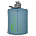 See the measurement indicators on the rear of the flexible Tahoe Blue Hydrapak Stow 500ml bottle.