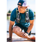 The Hydrapak Ultraflask Speed 500ml in Malibu Blue: a packable hydration solution for athletes.