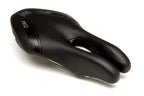 ISM PS 1.1 black nose-less triathlon saddle with gel pads for superior comfort and pressure relief.
