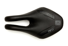 Black ISM PS 1.1 bike saddle, a comfortable and firm saddle with a unique, healthy design for triathlon and TT riders.